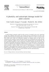a plasticity and anisotropic damage model for plain concrete.pdf