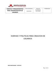 NORMAS Y PROCEDIMIENTOS PARA ADMINISTRACION DE USUARIOS.docx