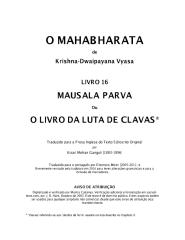 O Mahabharata 16 Mausala Parva em português.pdf