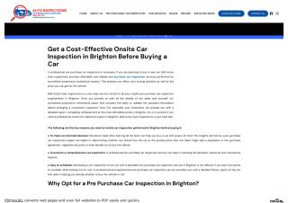 Brighton's Best Top Mobile Car Inspections Service.pdf