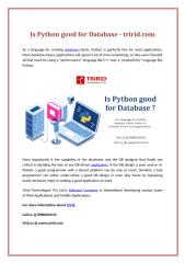 Is Python good for Database tririd.com.docx
